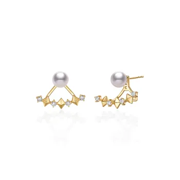 ME LUXE Saltwater Pearl Stud Earrings Fashion Versatile Elegant Earrings Women's