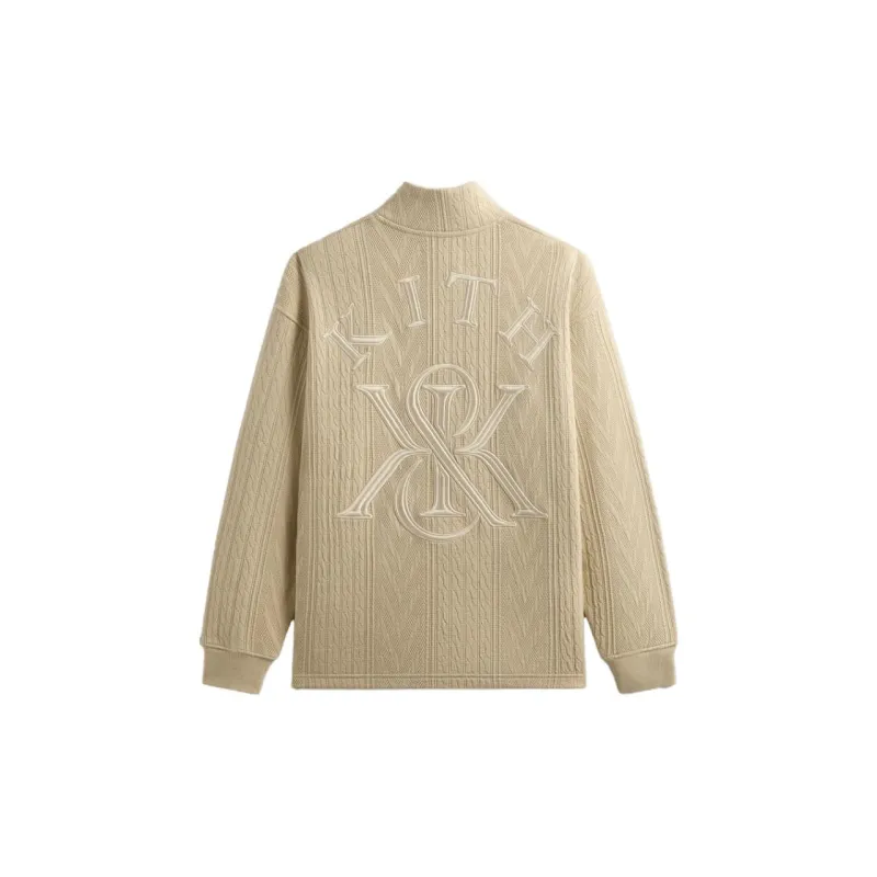 KITH Cable Fleece Quarter Zip Sweatshirt Men's Ecru-1