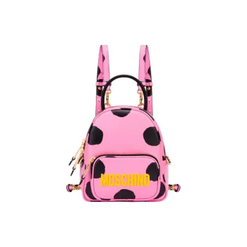 MOSCHINO Cow Leather Backpack Women's Pink