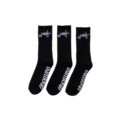 S DOUBLE FW24 블랙 남성 크루 삭스