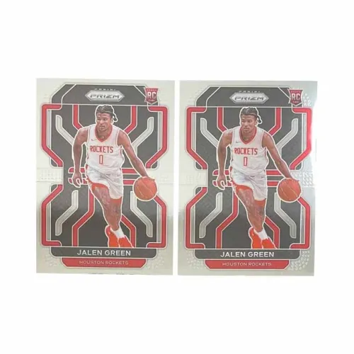 PANINI 2021 22 Prizm Rising Stars RC Rocket Jalen Grimm Base Player Card Condition Passed Sports Cards 2 Pcs