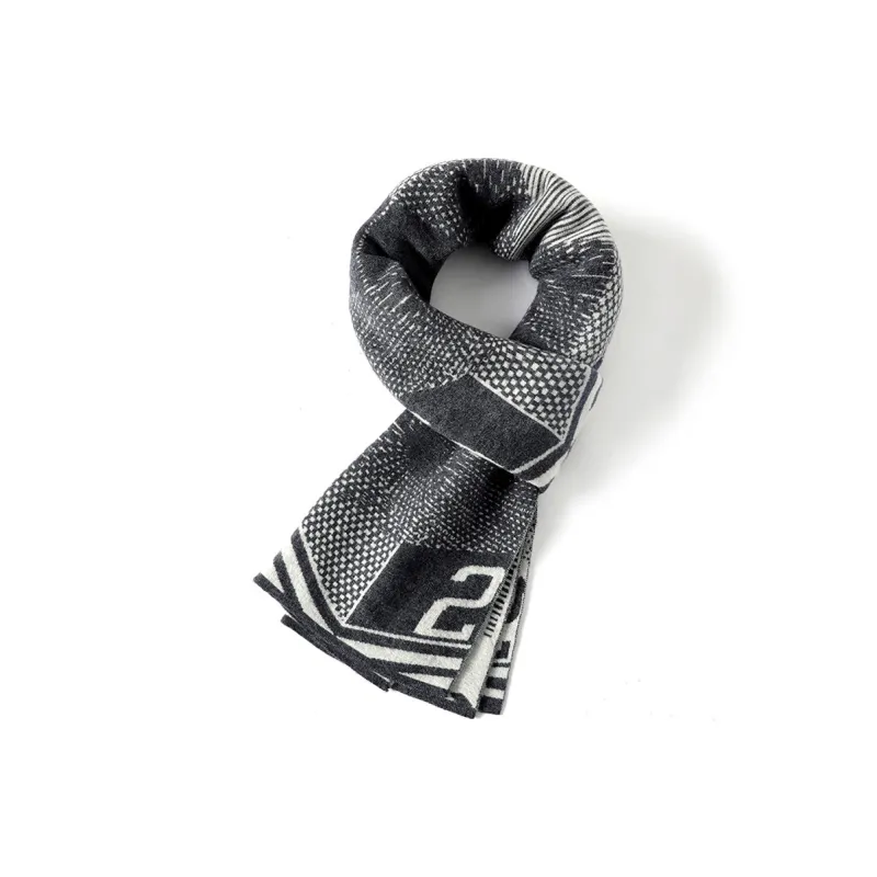 CARDANRO Wool Knit Scarves Men's-2