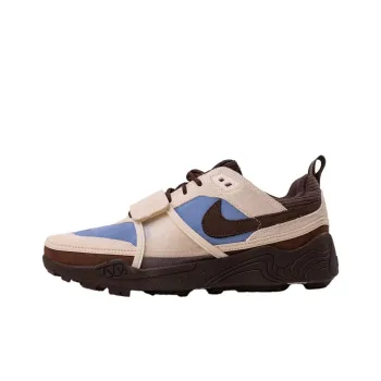 Travis Scott x Nike Anti Slip Wear Resistant Low Top Casual Shoes Unisex Beige Blue