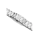 Silver White-Steel & Ceramic Strap