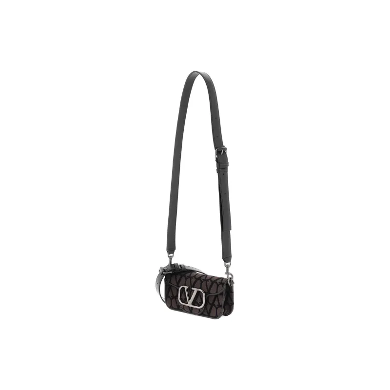 Valentino Locò Smooth Leather Crossbody Bag Shoulder Bag Small Size Men's Brown Black-2