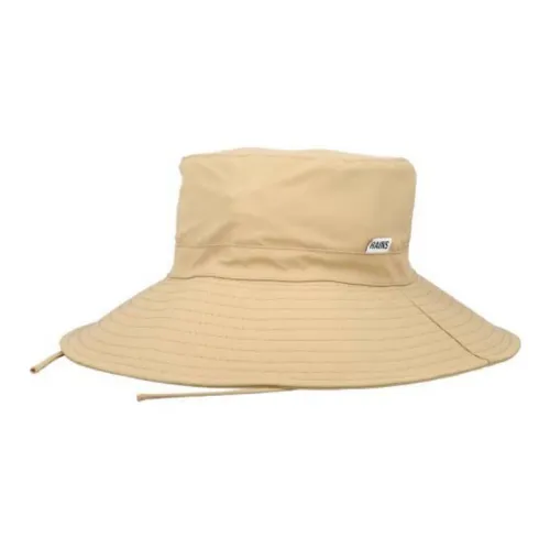 Rains Logo Patch Curved Wide Brim Bucket Hat
