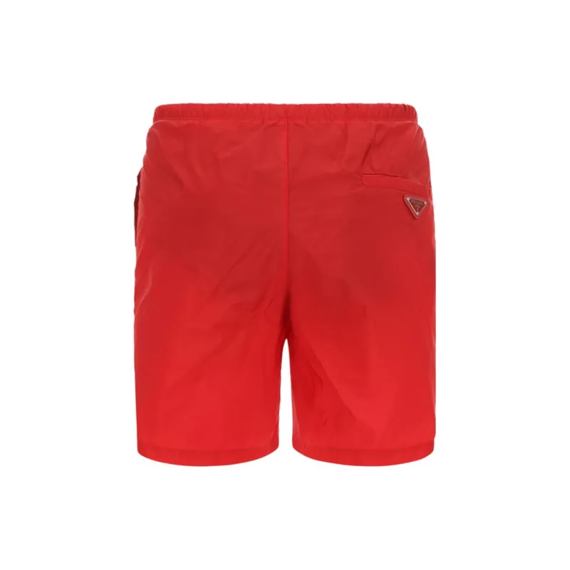 PRADA Triangle Logo Plaque Elastic Swim Shorts-1