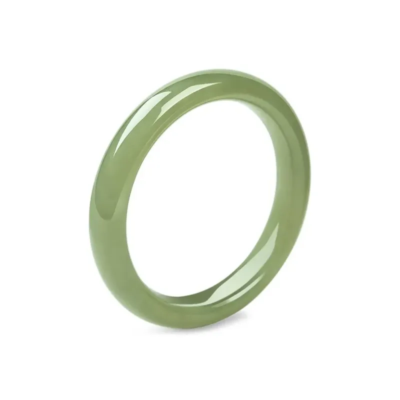 RIXIANGWAN Hetian Jade Bangles Green Jade Women's-0