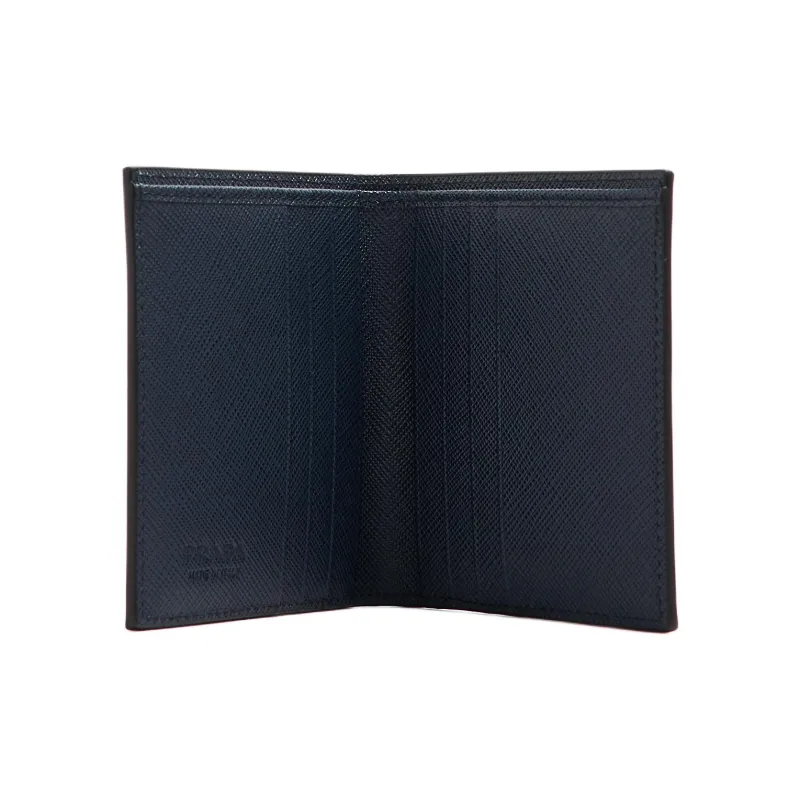 PRADA Leather Wallet Men's Brown-2