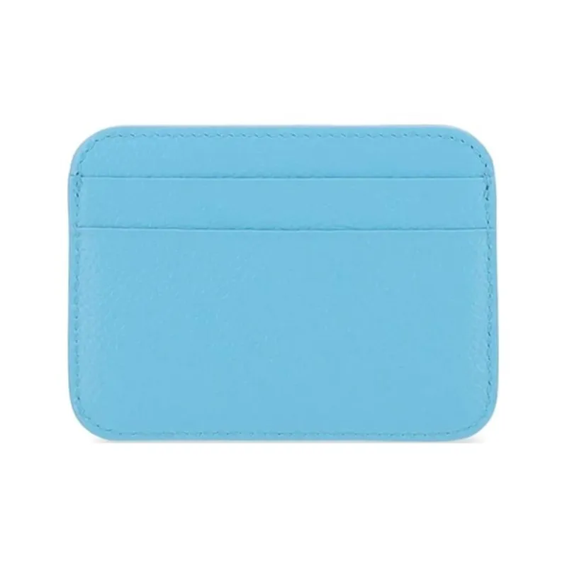 Balenciaga Cow Leather Card Holder Wallet Women's Blue-2