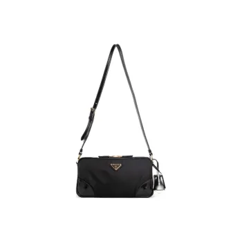 PRADA Nylon Shoulder Bag Mini Women's Black