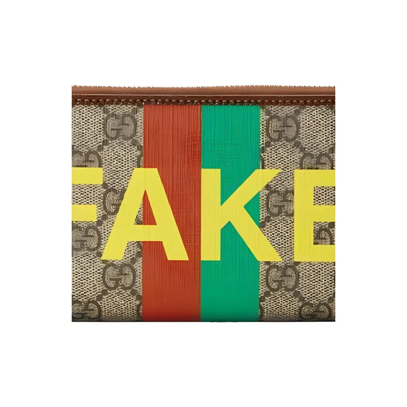 GUCCI Canvas With Leather Wallet Unisex Brown-4