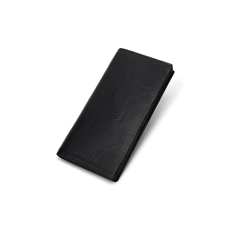 FAIRWHALE Top Grain Cow Leather Wallet Card Holder Money Clip Regular Men's Black-11