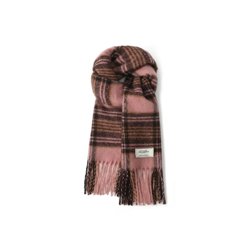 FREE RABBITⅡ Fall And Winter Mohair Windproof Warm Thickened Shawl Scarf Unisex-6