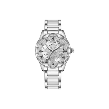 CILOA Mechanical Movement Stainless Steel Watchband Watch Women's Watch Silver Dial