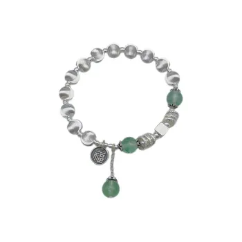 Kim Heng Hee S925 Silver + Strawberry Crystal Bracelets Unisex