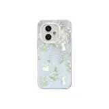 Silver-Floral Rabbit L Blue