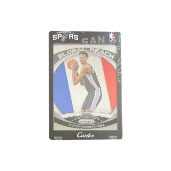 PANINI 2023 24 Prizm Refraction Series Spurs Victor Wembanyama Rookie RC Flag Teka Star Card Pass Sports Cards 1 Pc