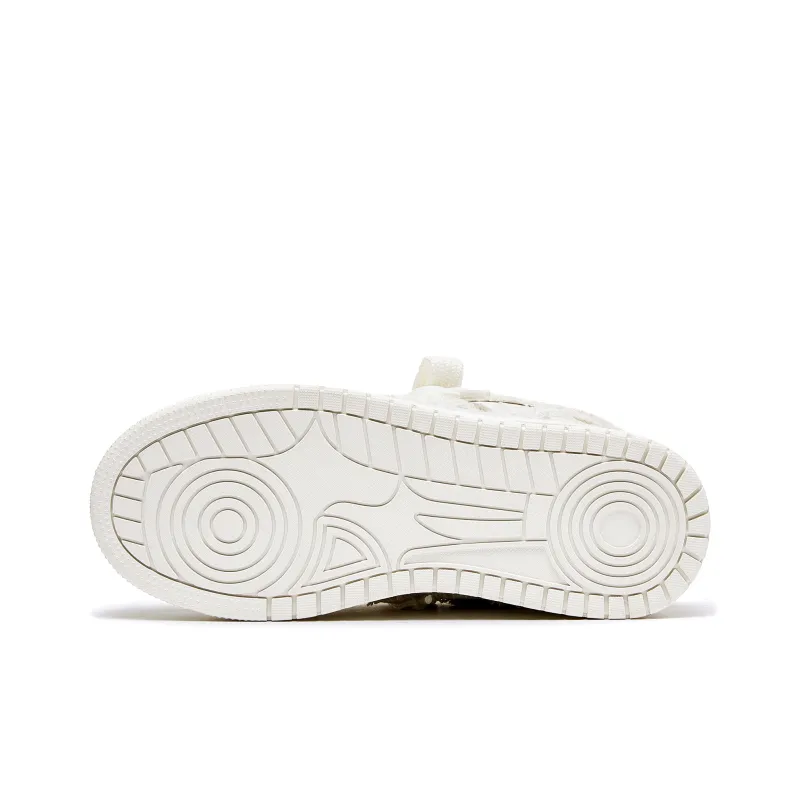 IMARSE Skateboard Shoes Unisex Low Top White/Beige-5