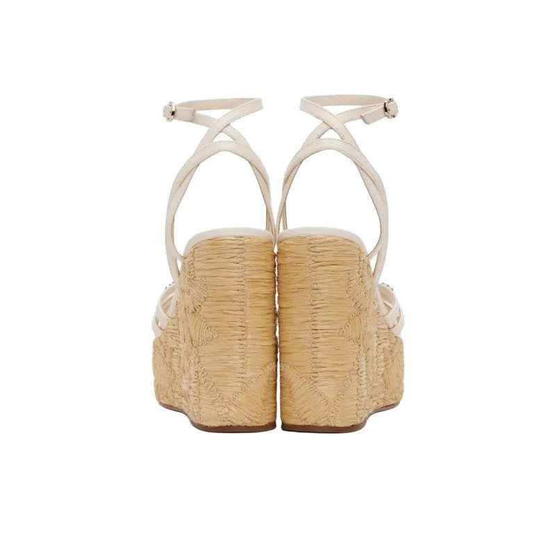Valentino One Strap Sandals 11.4cm Women's Gray White-4