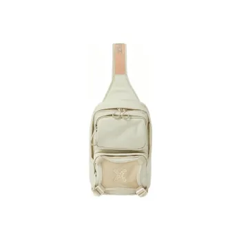 KENZO Fabric Sling Bag Fanny Pack Unisex Ecru