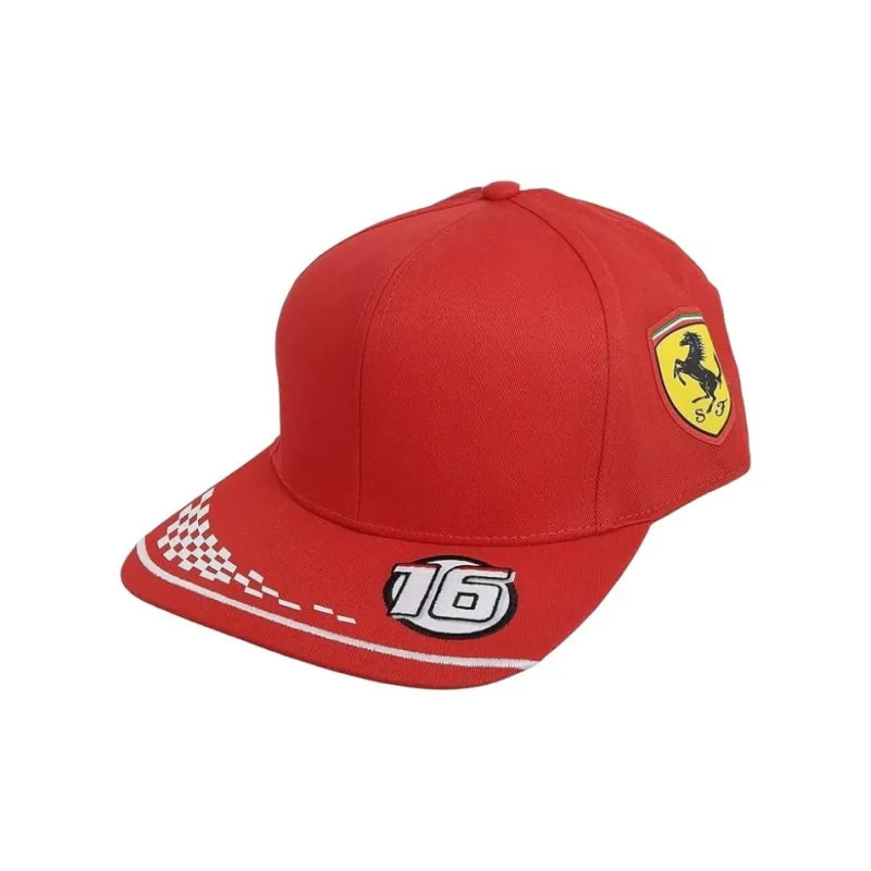 Ferrari Cotton Polyester Baseball Caps Men's Red-1