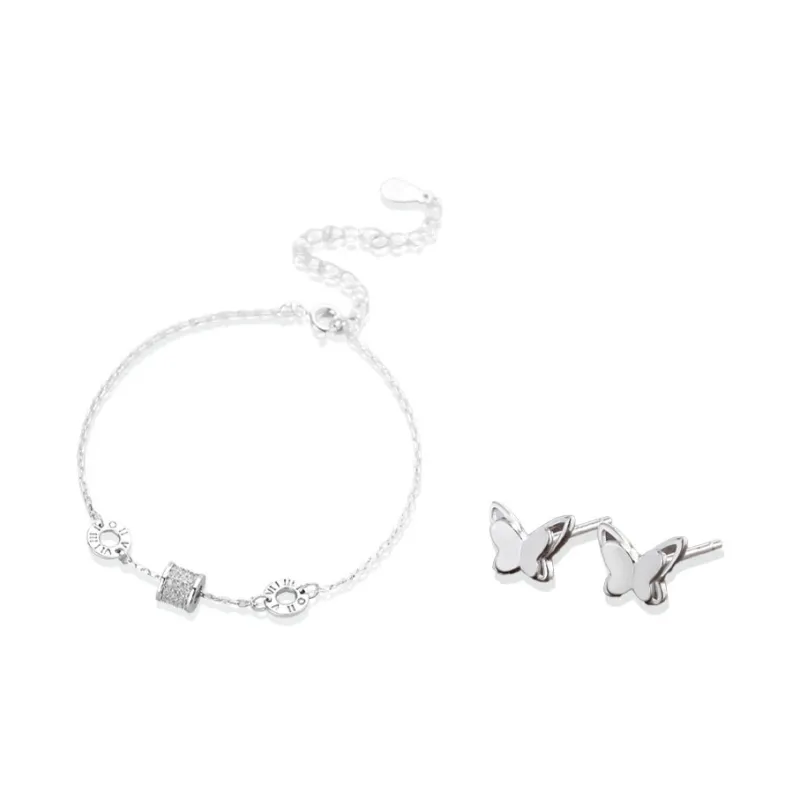 COPI Sterling Silver Zircon Bracelets Unisex-4