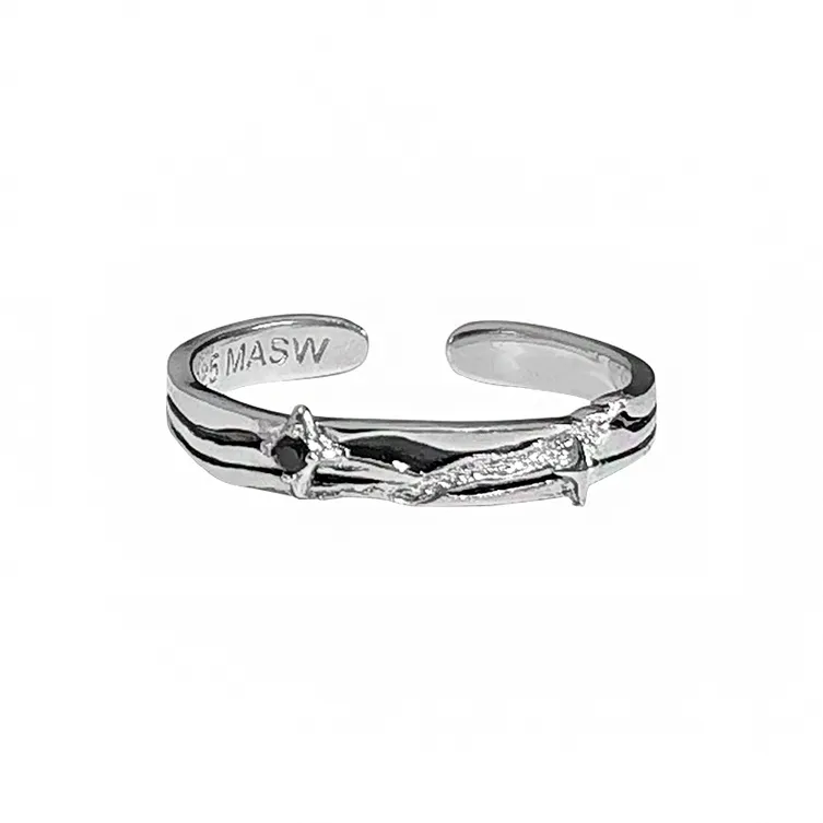 Masw 925 Sterling Silver Rings Unisex-1