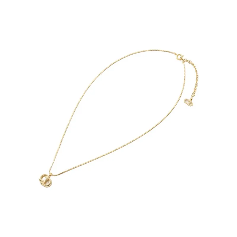 DIOR Gold Plated Necklaces Unisex Gold-0