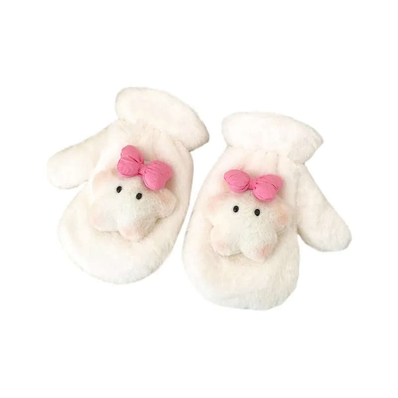 JEANSWEST Polyester Knit Gloves Women's-3