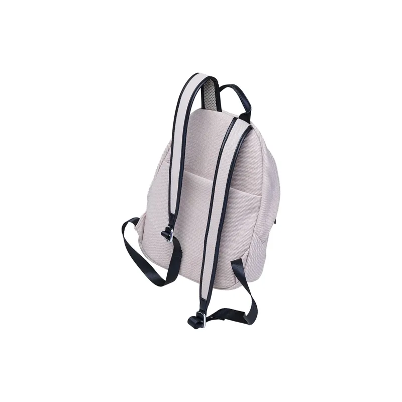 GELANDAI Fabric Backpack Unisex Black/Ecru/Apricot-14