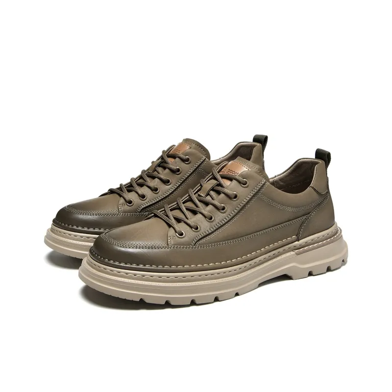 HLA Work Boots Men Low Top Khaki/Earth Yellow-1