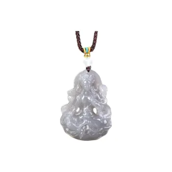 HUWEI Hetian Jade Necklaces Smoky Purple Unisex