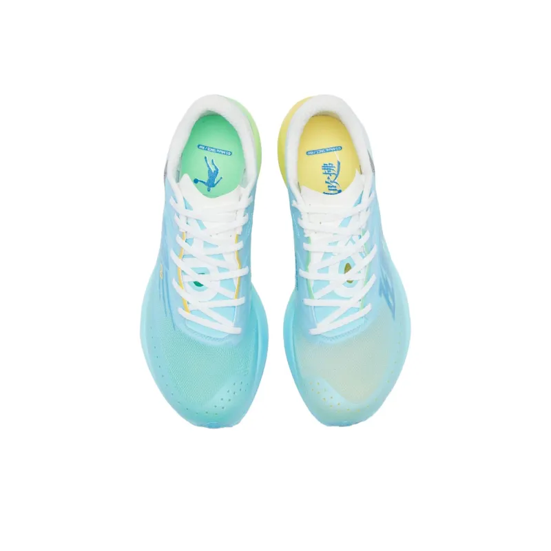 QIAODAN Flying Shadow PB3.0   Strong Wind Blowing Running Shoes Men Low Top Green White Yellow-4