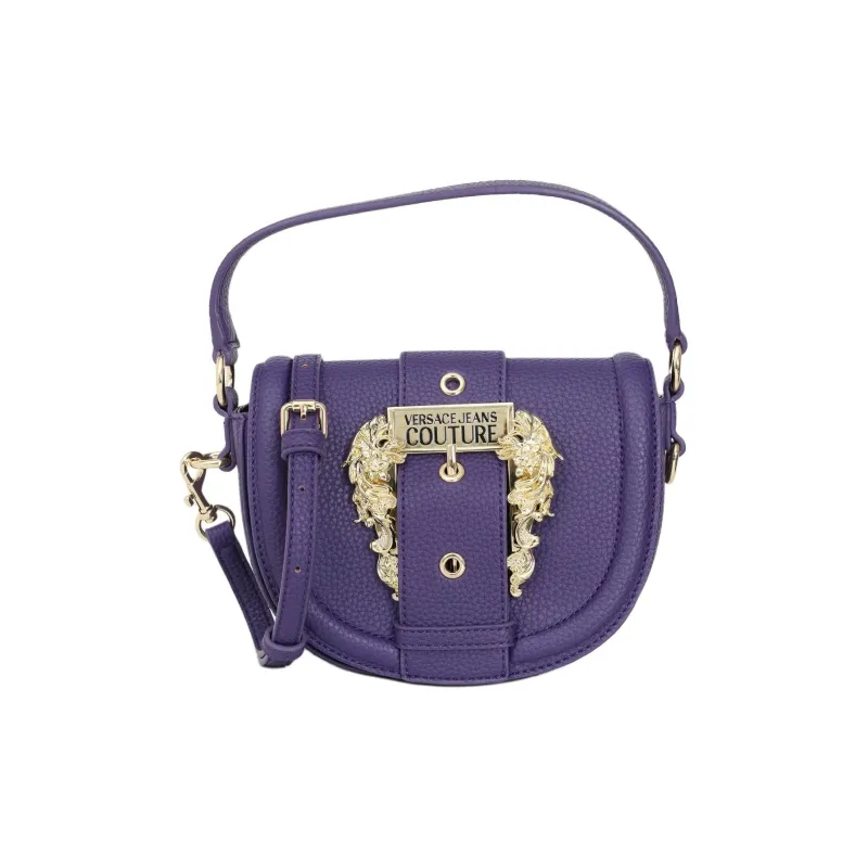VERSACE JEANS COUTURE Polyurethane Saddle Bag Handbag, Shoulder Bag Women's Purple-1