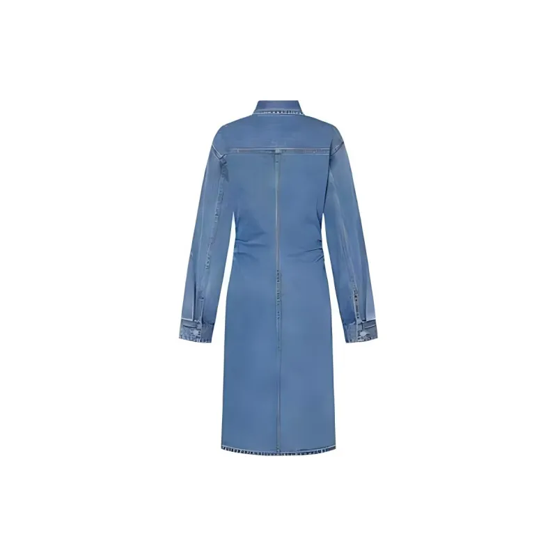 MOCO Long Sleeved Dresses Women's Denim Blue-1