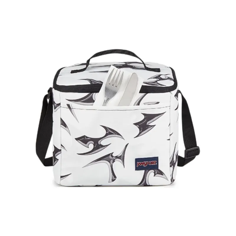 JanSport Polyester Lunch Box Storage Bag Unisex Network Silver White-1