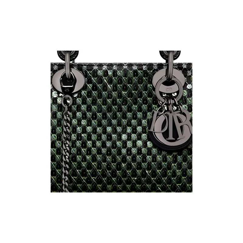 DIOR Lady Dior Calfskin Daisie Bag Shoulder Bag Crossbody Bag Handbag Mini Women's Green-4
