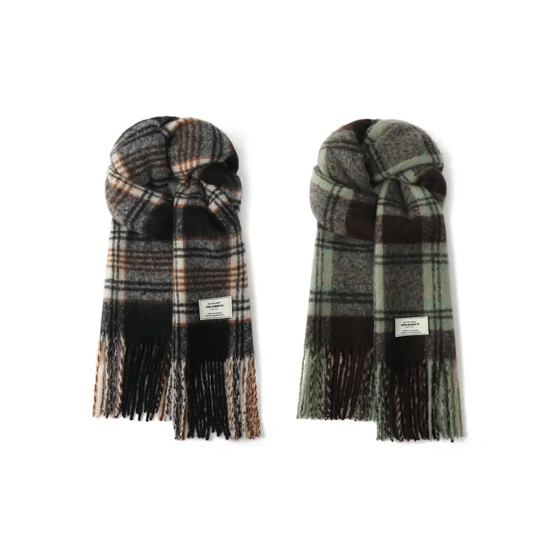 FREE RABBITⅡ Fall And Winter Mohair Windproof Warm Thickened Shawl Scarf Unisex-20