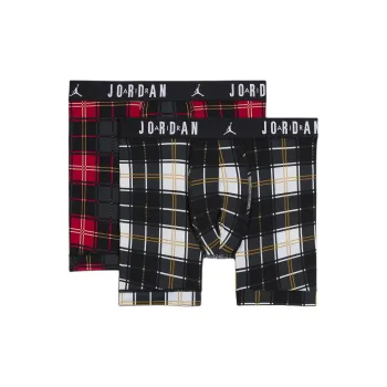 JORDAN Dri FIT Men's Plaid Boxer Briefs 2 Pack