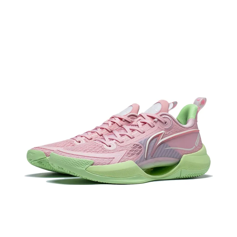 LINING Super Light V2 Basketball Shoes Men Low Top Pink-2