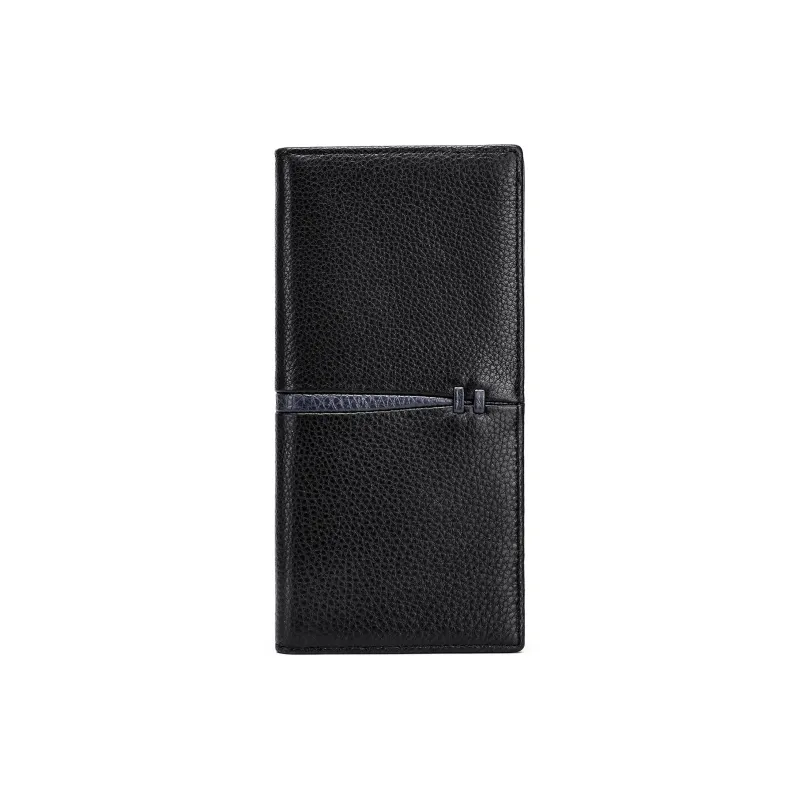 FAIRWHALE Top Grain Cow Leather Wallet Card Holder Coin Purse Money Clip Regular Men's Black-9