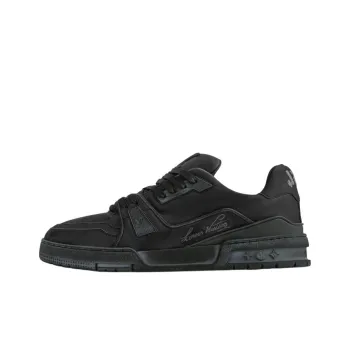 LOUIS VUITTON Trainer Low Top Skateboard Shoes Men's Black