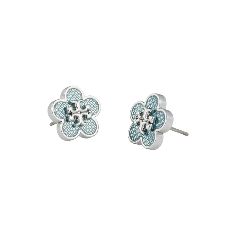 TORY BURCH Kira Flower Enamel Stud Earrings-1