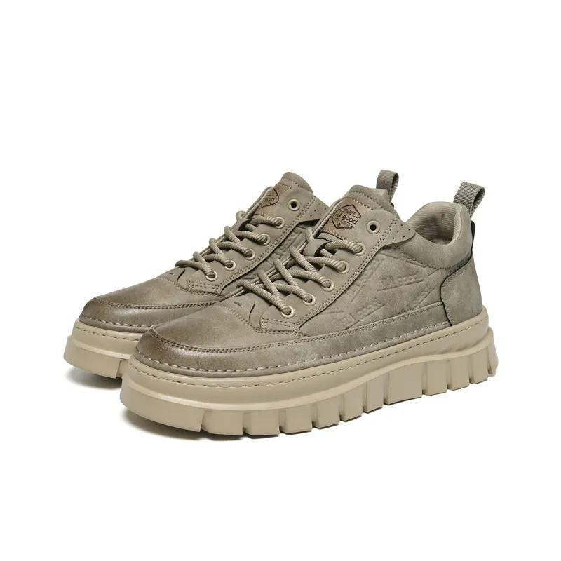 HLA Work Boots Men Low Top Gray/Khaki-6