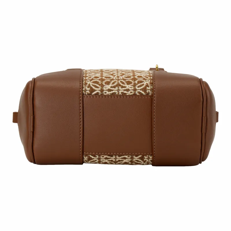 LOEWE Amazona Jacquard Fabric With Cow Leather Shoulder Bag, Crossbody Bag, Handbag Mini Women's Brown-3