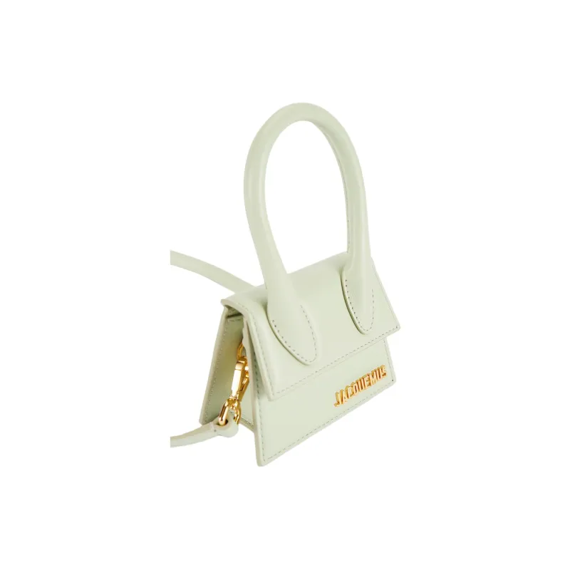 Jacquemus Leather Shoulder Bag Crossbody Bag Handbag Mini Women's Light Green-2