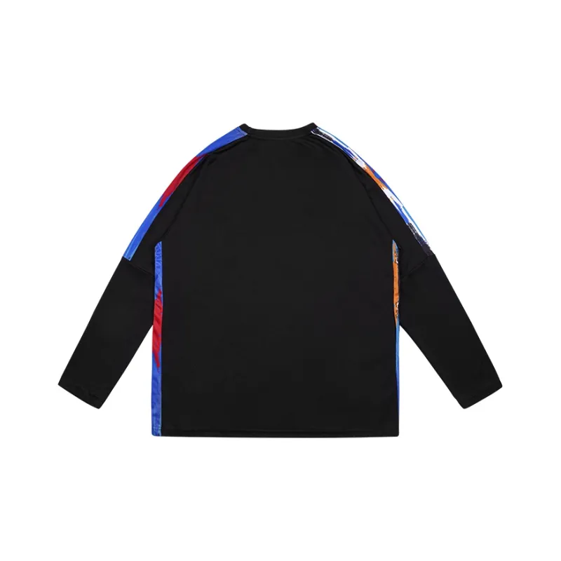 BKCXZICE Loose Fit Crew Neck Training T-Shirt Pullover Running Fitness Sports Sweatshirt Men's-1