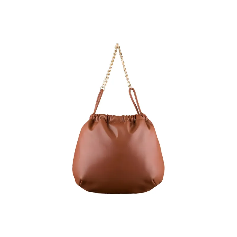 A.P.C Polyurethane And Polyester Blend Drawstring Bag One Shoulder Handbag Women's Nut Brown-2