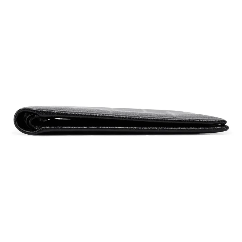 FAIRWHALE Top Grain Cow Leather Wallet Card Holder Money Clip Regular Men's Black-5
